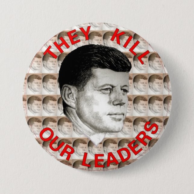 BADGE ROND 7,6 CM JFK (Devant)