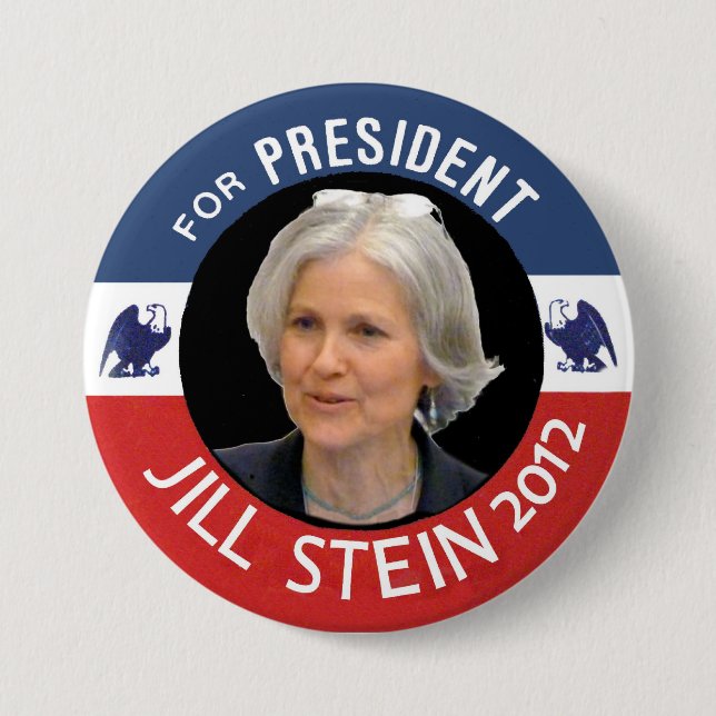 Badge Rond 7,6 Cm Jill Stein pour le président 2012 (Devant)