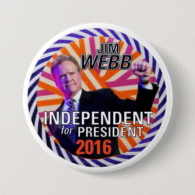 Badge Rond 7,6 Cm JIM Webb 2016 (Devant)