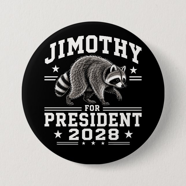 Badge Rond 7,6 Cm Jimothy président 2028 (Devant)