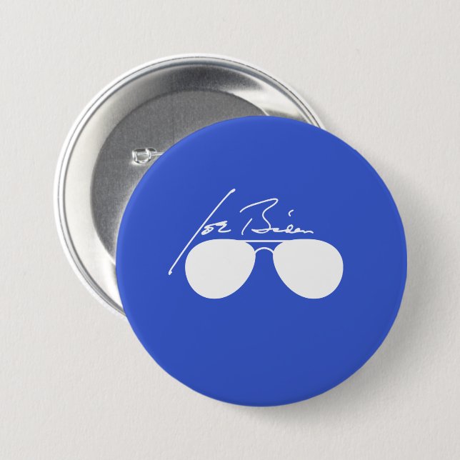 Badge Rond 7,6 Cm Joe Biden Aviateurs (Devant & derrière)