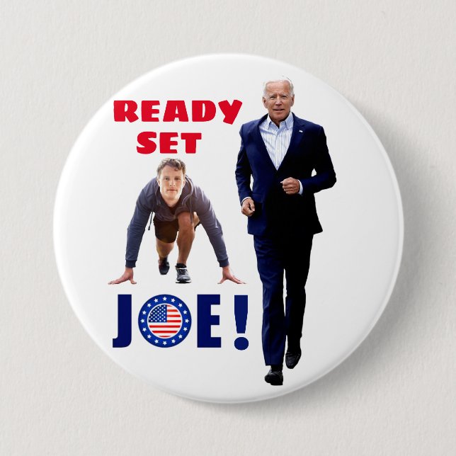 Badge Rond 7,6 Cm Joe Biden et Joe Kennedy (Devant)