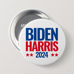 Badge Rond 7,6 Cm joe biden kamala harris bouton de réélection 2024