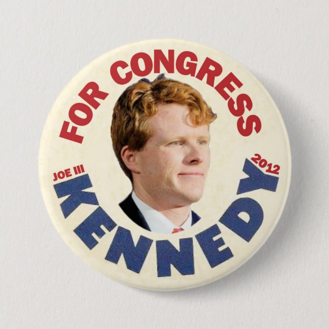 Badge Rond 7,6 Cm Joe Kennedy III pour le congrès 2012 (Devant)