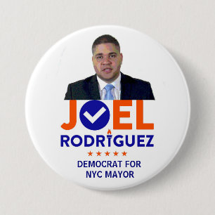 Badge Rond 7,6 Cm Joel Rodriguez pour le maire de NYC en 2017