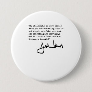 Badge Rond 7,6 Cm John Lewis Trouble black TShirt