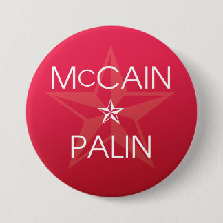 Badge Rond 7,6 Cm John McCain * Sarah Palin