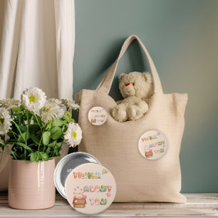 Badge Rond 7,6 Cm Joli Bouton de la Saint-Valentin   Pense à Toi