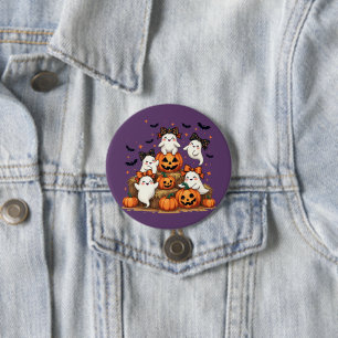 Badge Rond 7,6 Cm Joli Fantômes D'Halloween En Coquette Bows Et Citr