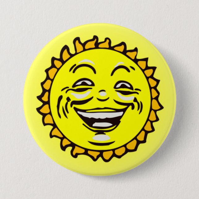 Badge Rond 7,6 Cm Joli soleil souriant (Devant)