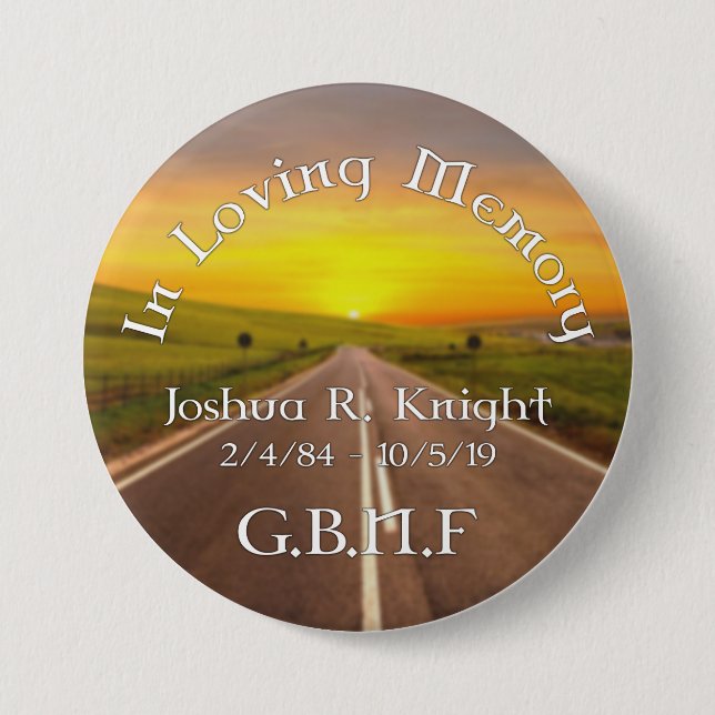 Badge Rond 7,6 Cm Joshua Knight Button (Devant)