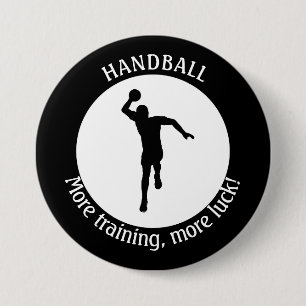 BADGE ROND 7,6 CM JOUEUR DE HANDBALL