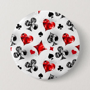 Badge Rond 7,6 Cm Joueur de poker Joueur de cartes de jouer costumes