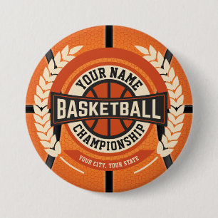 Badge Rond 7,6 Cm Joueur personnalisé de l'équipe de basket-ball A