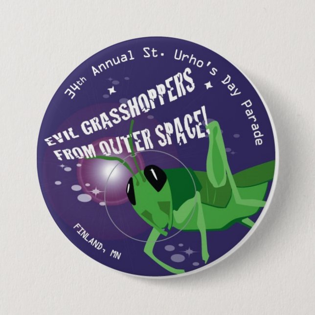 Badge Rond 7,6 Cm Jour 2009 de St Urho (Devant)