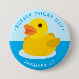 Badge Rond 7,6 Cm Jour de canard en caoutchouc