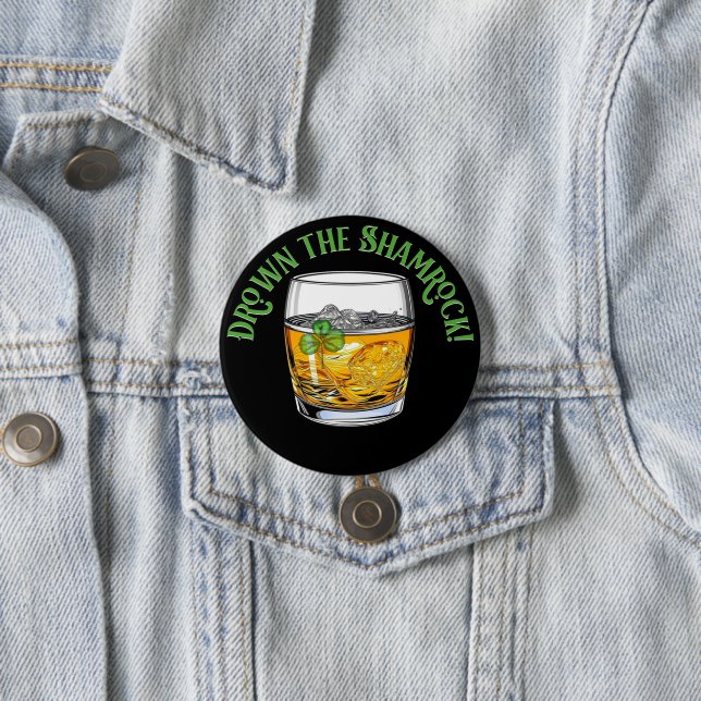 Badge Rond 7,6 Cm Jour de la Shamrock Sheelah (En situation)