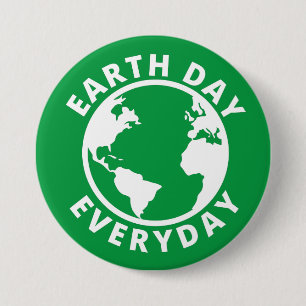 Badge Rond 7,6 Cm Jour de la Terre tous les jours - Jour de la Terre