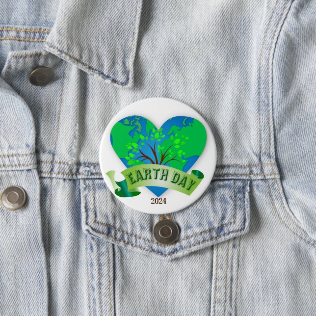 Badge Rond 7,6 Cm Jour des terres 2024 (En situation)