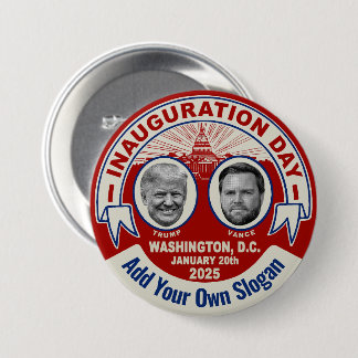 Badge Rond 7,6 Cm Jour d'investiture de Trump Souvenir slogan person