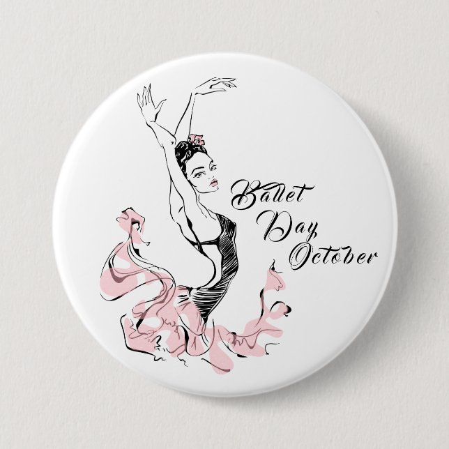 Badge Rond 7,6 Cm Jour du ballet (Devant)