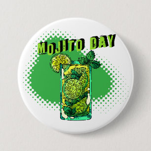 Badge Rond 7,6 Cm Jour national du Mojito
