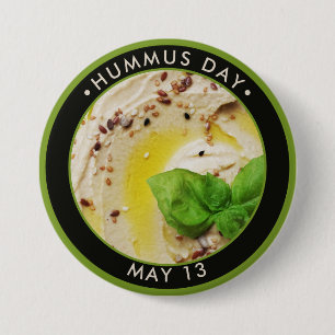 Badge Rond 7,6 Cm Journée de l'Hummus