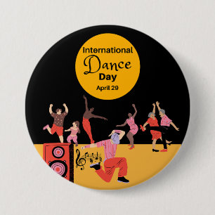 Badge Rond 7,6 Cm Journée internationale de la danse Journée mondi