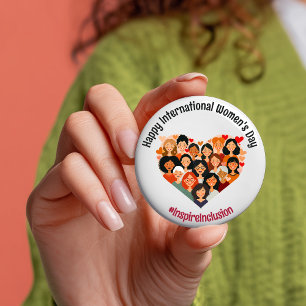 Badge Rond 7,6 Cm Journée internationale de la femme   IWD 8 mars   