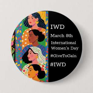 Badge Rond 7,6 Cm Journée internationale des femmes JIF #DonnerPou
