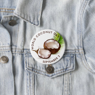 Badge Rond 7,6 Cm Journée mondiale de la coco
