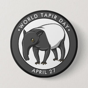 Badge Rond 7,6 Cm Journée mondiale du tapir