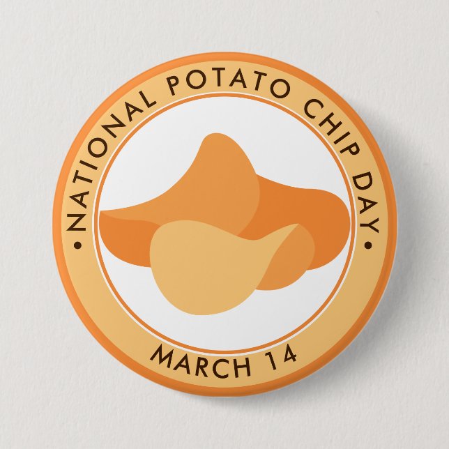 Badge Rond 7,6 Cm Journée nationale de la chipe de pomme de terre (Devant)