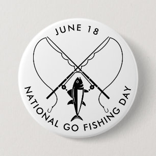 Badge Rond 7,6 Cm Journée nationale de la pêche