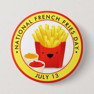 Badge Rond 7,6 Cm Journée nationale des fries