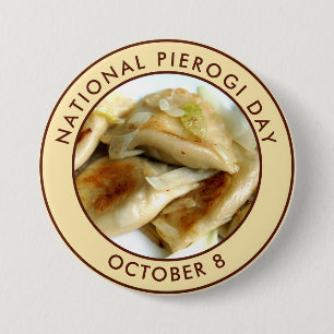 Badge Rond 7,6 Cm Journée nationale des Pierogi