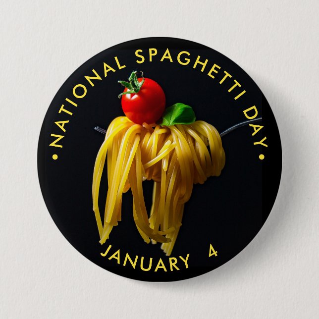 Badge Rond 7,6 Cm Journée nationale des spaghetti (Devant)