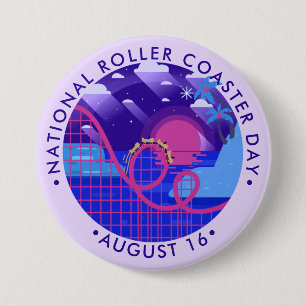 Badge Rond 7,6 Cm Journée nationale du Dessous de verre à rouleaux