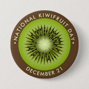Badge Rond 7,6 Cm Journée nationale du Kiwifruit