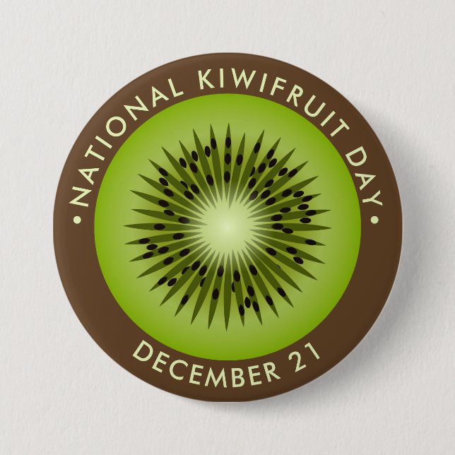 Badge Rond 7,6 Cm Journée nationale du Kiwifruit (Devant)