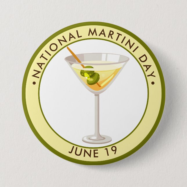 Badge Rond 7,6 Cm Journée nationale du Martini (Devant)