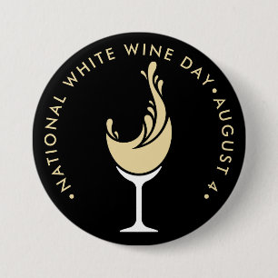 Badge Rond 7,6 Cm Journée nationale du vin blanc
