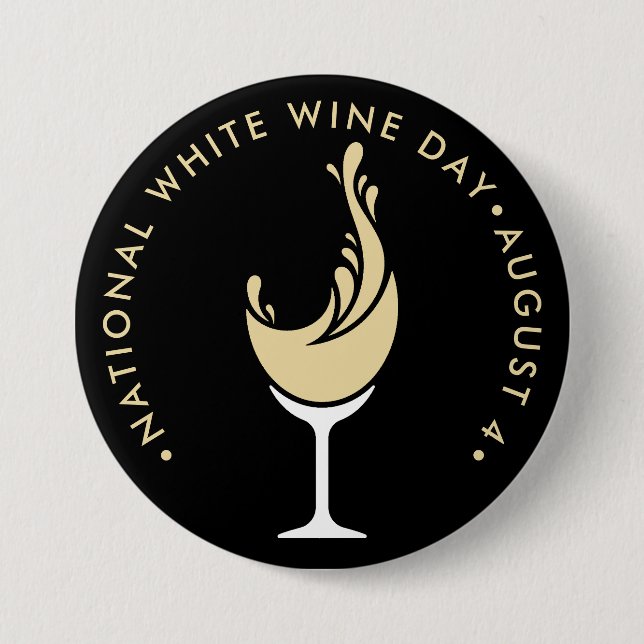 Badge Rond 7,6 Cm Journée nationale du vin blanc (Devant)