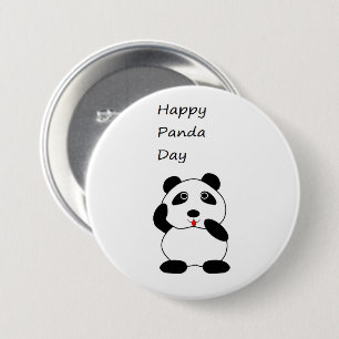 Badge Rond 7,6 Cm Joyeuse journée du panda