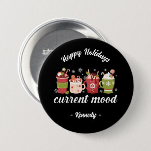 Badge Rond 7,6 Cm Joyeuses vacances - cacao chaud