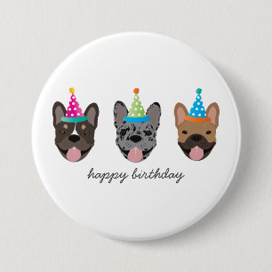 Badge Rond 7,6 Cm Joyeux anniversaire Casquettes français de la Fête