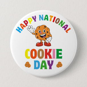 Badge Rond 7,6 Cm Joyeux Cookie National Jour Chocolat Chip Cookie