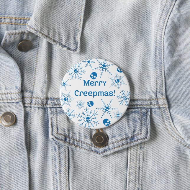 Badge Rond 7,6 Cm Joyeux Creepmas ! (En situation)