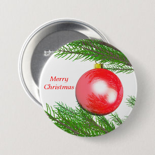 Badge Rond 7,6 Cm Joyeux décor d'arbre de Noël