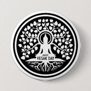 Badge Rond 7,6 Cm Joyeux jour de Vesak